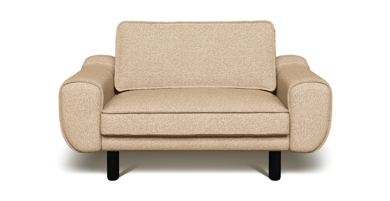 Klem Loveseat Silindir Ahşap Ayak - Bukle