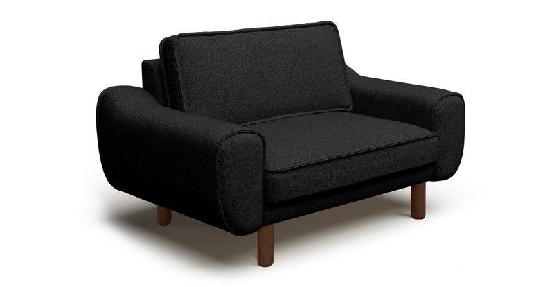 Klem Loveseat Silindir Ahşap Ayak - Bukle