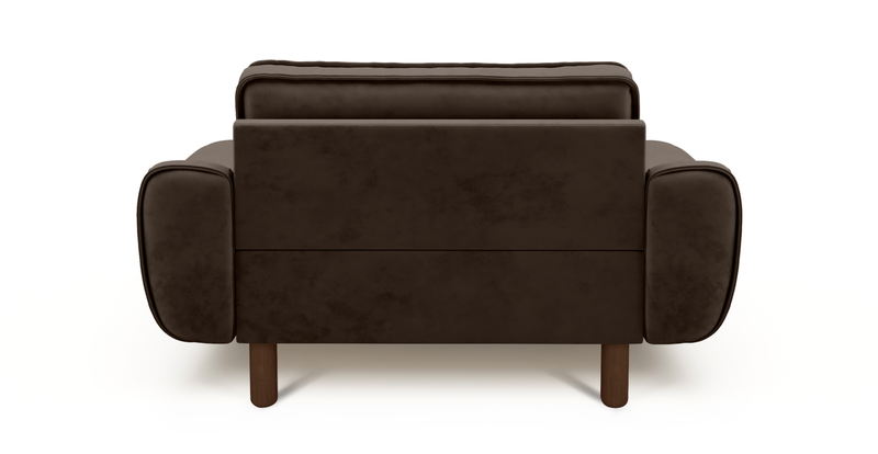 Klem Loveseat Silindir Ahşap Ayak - Dokuma Kadife