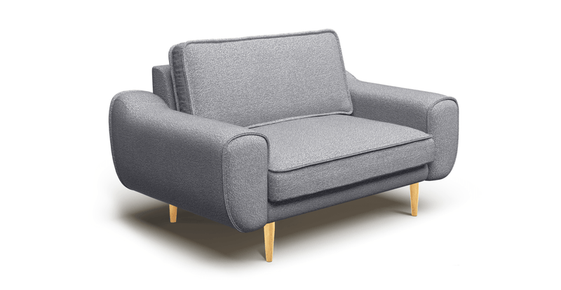 Klem Loveseat Ahşap Ayak - Bukle