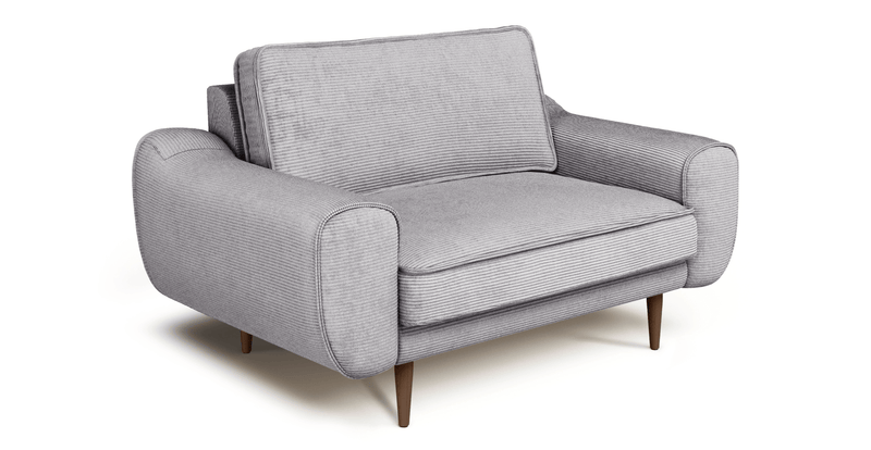 Klem Loveseat Ahşap Ayak - Fitilli Kadife