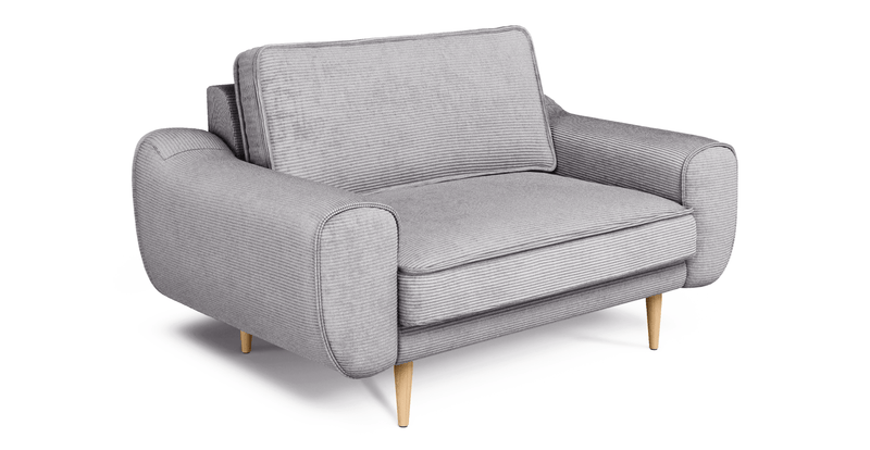 Klem Loveseat Ahşap Ayak - Fitilli Kadife