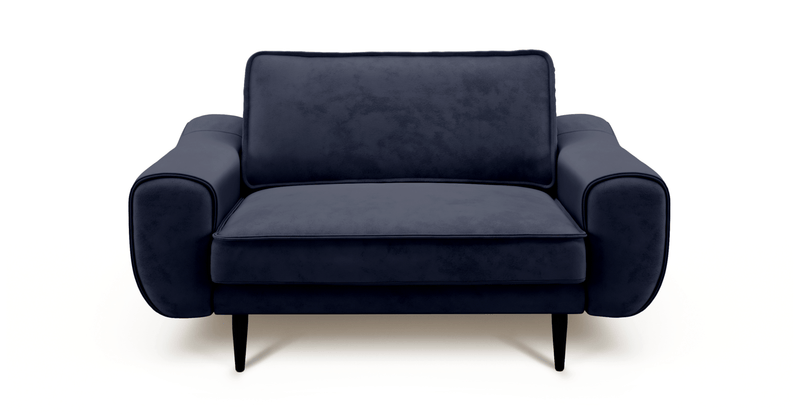 Klem Loveseat Ahşap Ayak - Dokuma Kadife