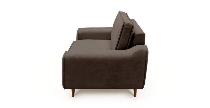 Klem Loveseat Ahşap Ayak - Dokuma Kadife