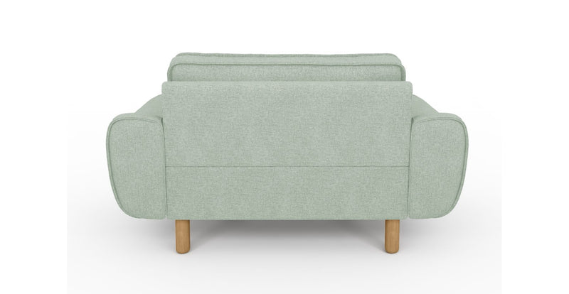 Klem Loveseat Silindir Ahşap Ayak - Keten