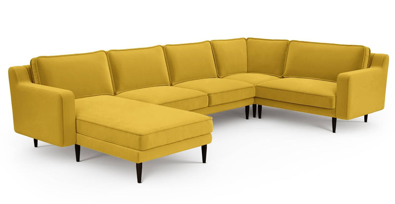 Klem Slim 339 x 203 Köşe Ahşap Ayak - Kadife