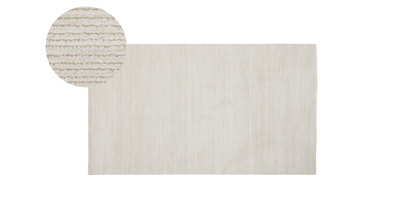 Normod - Capri Fitilli Halı - 80 x 150 - Kırık Beyaz