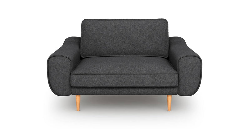 Klem Loveseat Ahşap Ayak - Keten