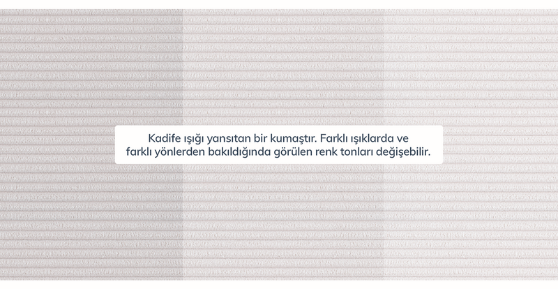 Klem 372 x 210 Köşe Silindir Ahşap Ayak - Fitilli Kadife
