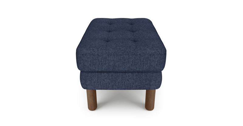 Modsy Puf Small Silindir Ahşap Ayak - Keten