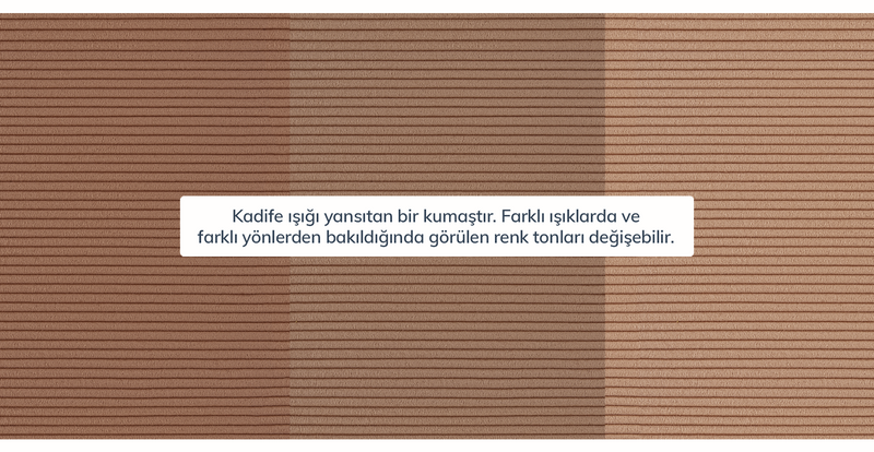 Klem Loveseat Silindir Ahşap Ayak - Fitilli Kadife