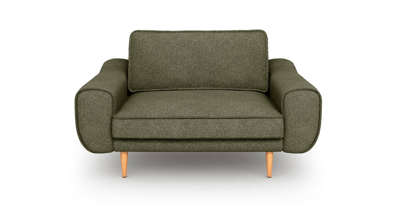 Klem Loveseat Ahşap Ayak - Keten